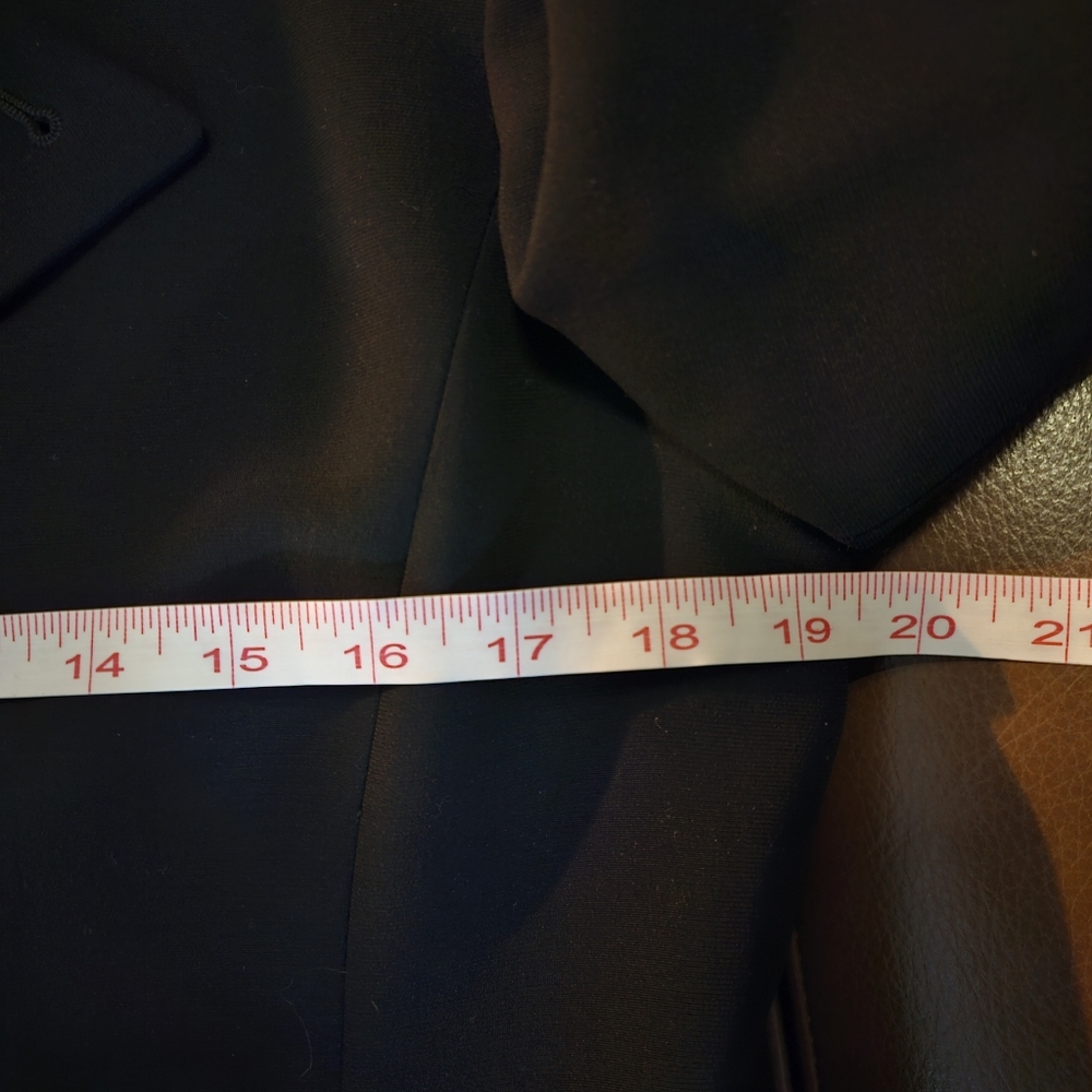 Max Mara Double Breasted  Black Blazer Jacket Wool Blend Size 12 Made In Italy - Picture 13 of 13